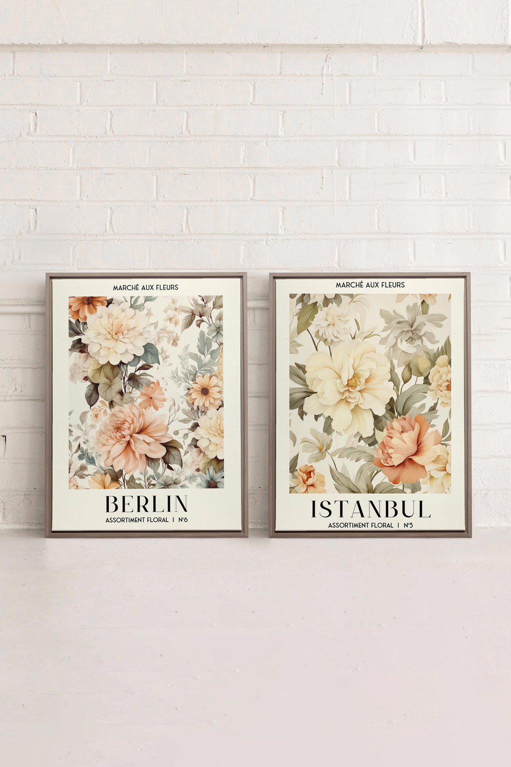 DUO FLORAL ASSORTMENT (2 Stretched Canvas Artworks)