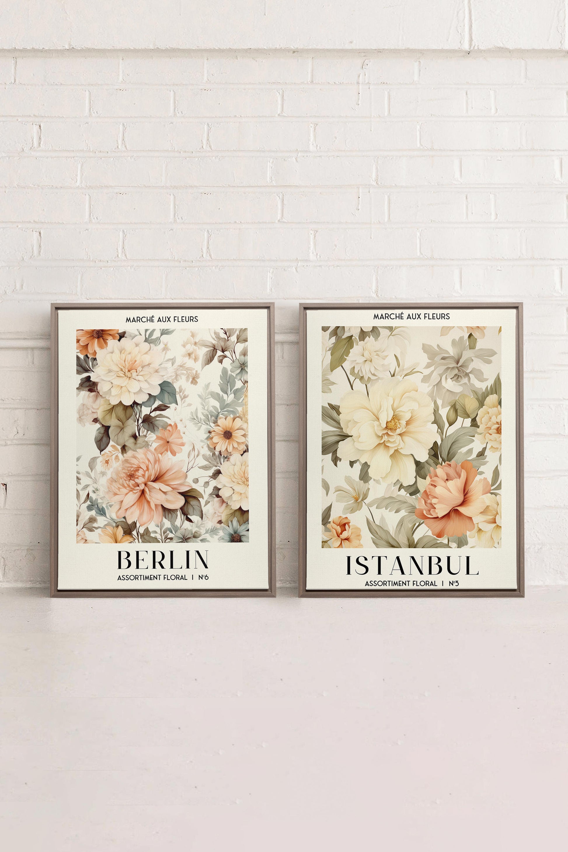 DUO FLORAL ASSORTMENT (2 Stretched Canvas Artworks)