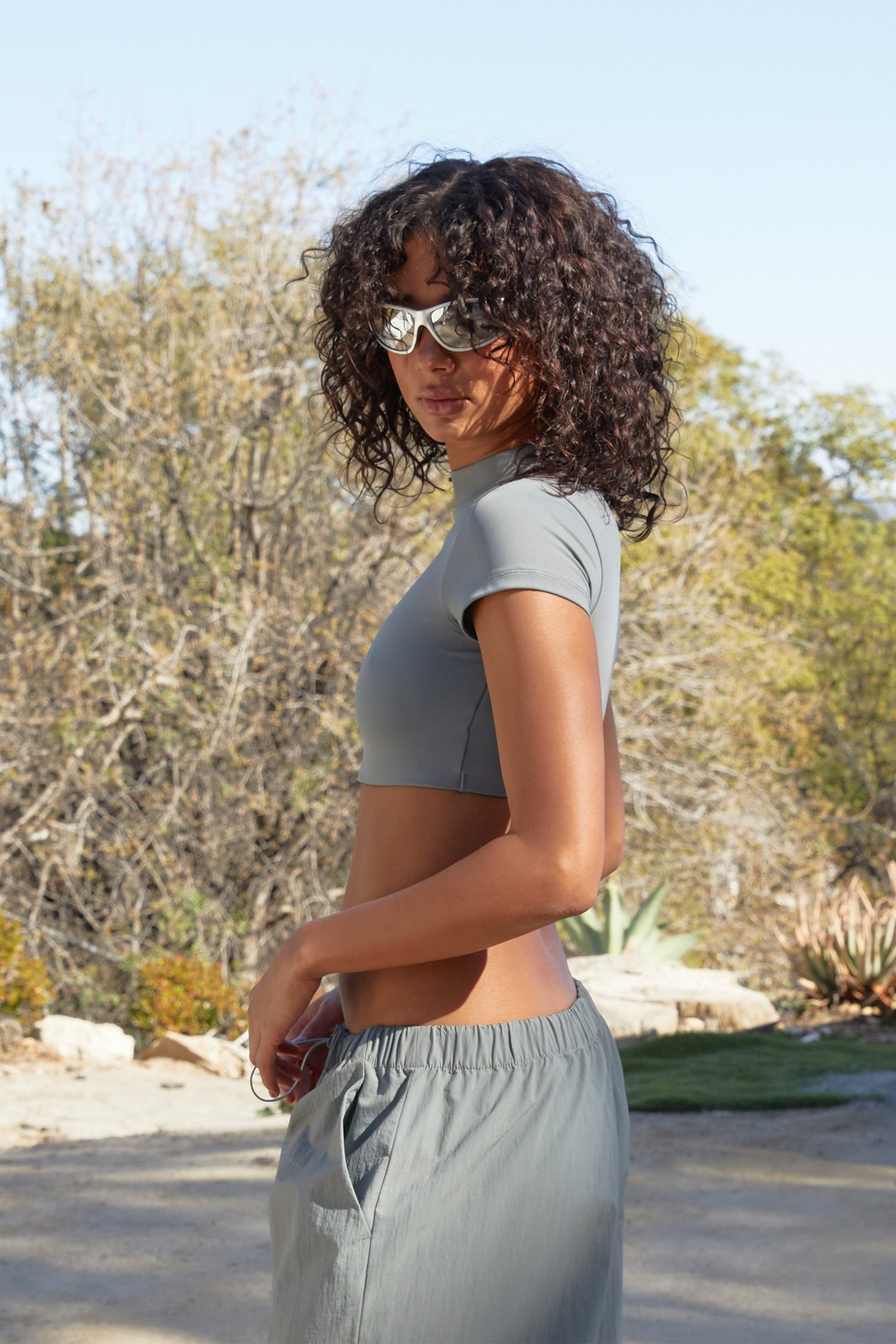 MOCKNECK SWIM TOP