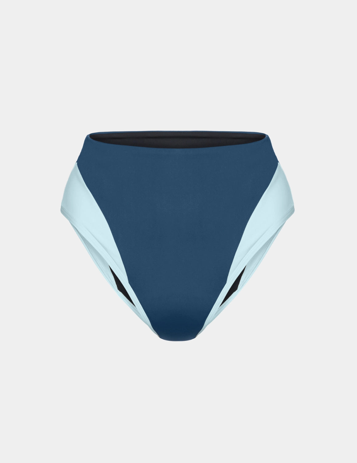 Bas de bikini taille haute anti-fuites - Color Block