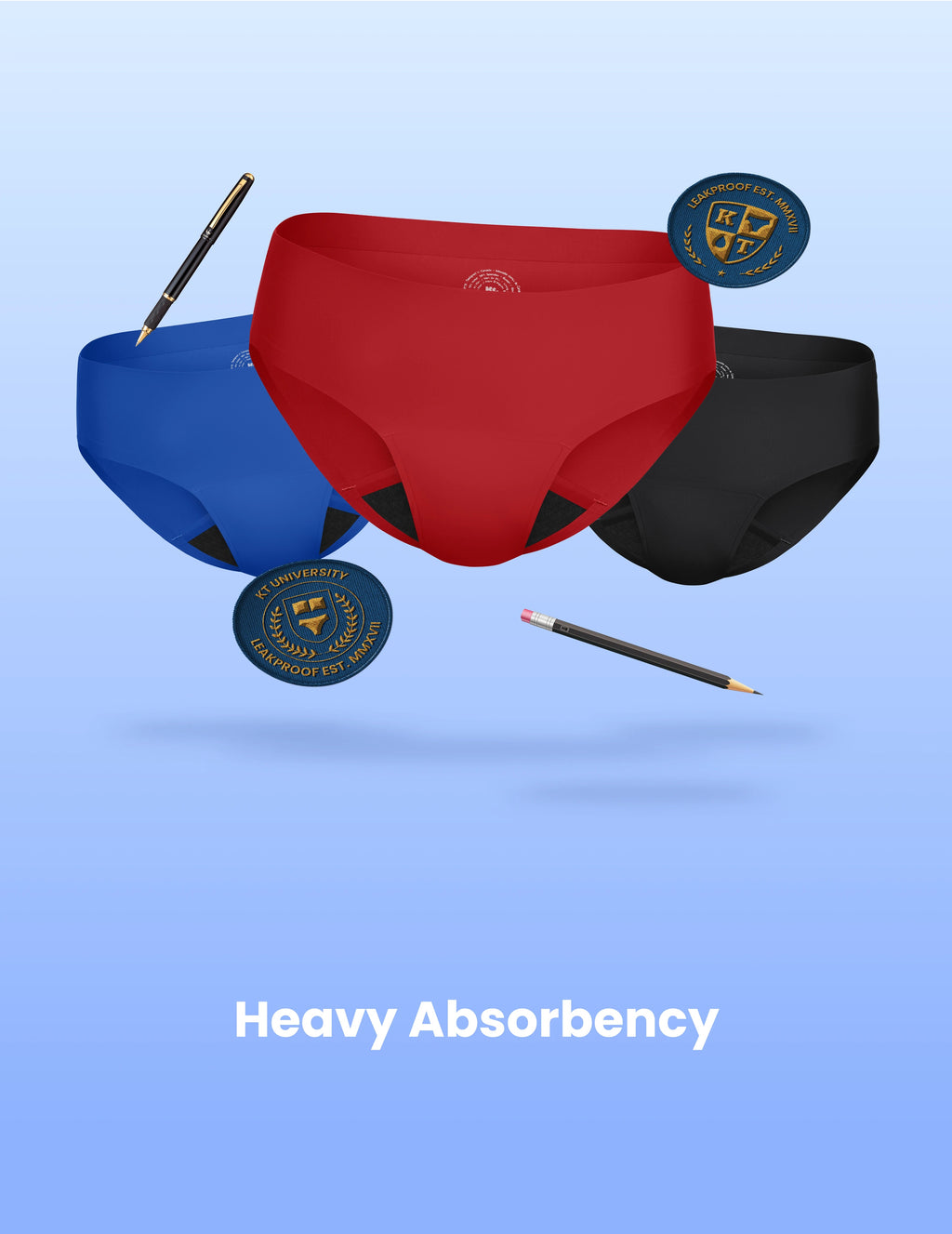 Teen Super Leakproof® No-Show Bikini 3-Pack