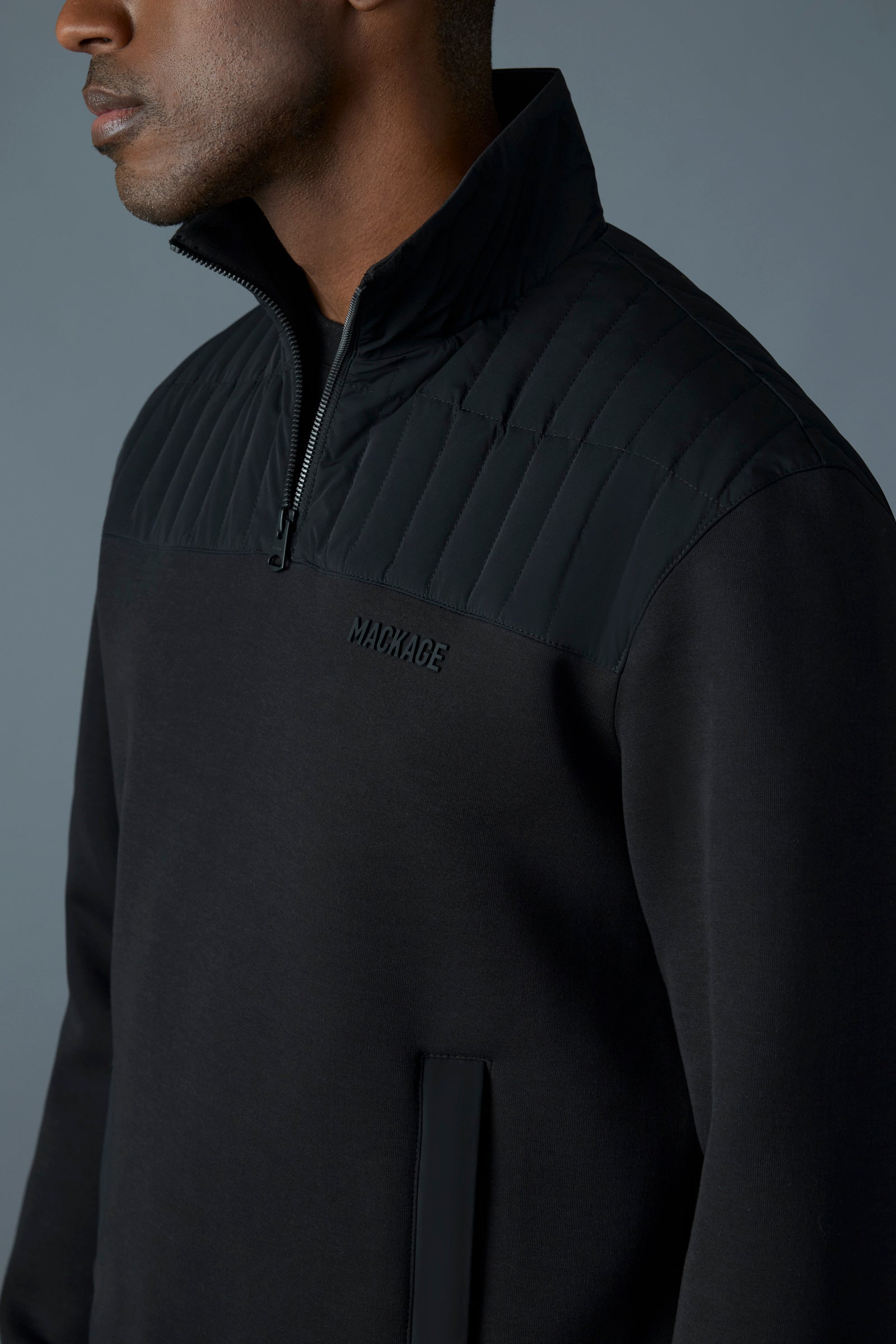 COREY Hybrid Down Quarter-Zip Sweater