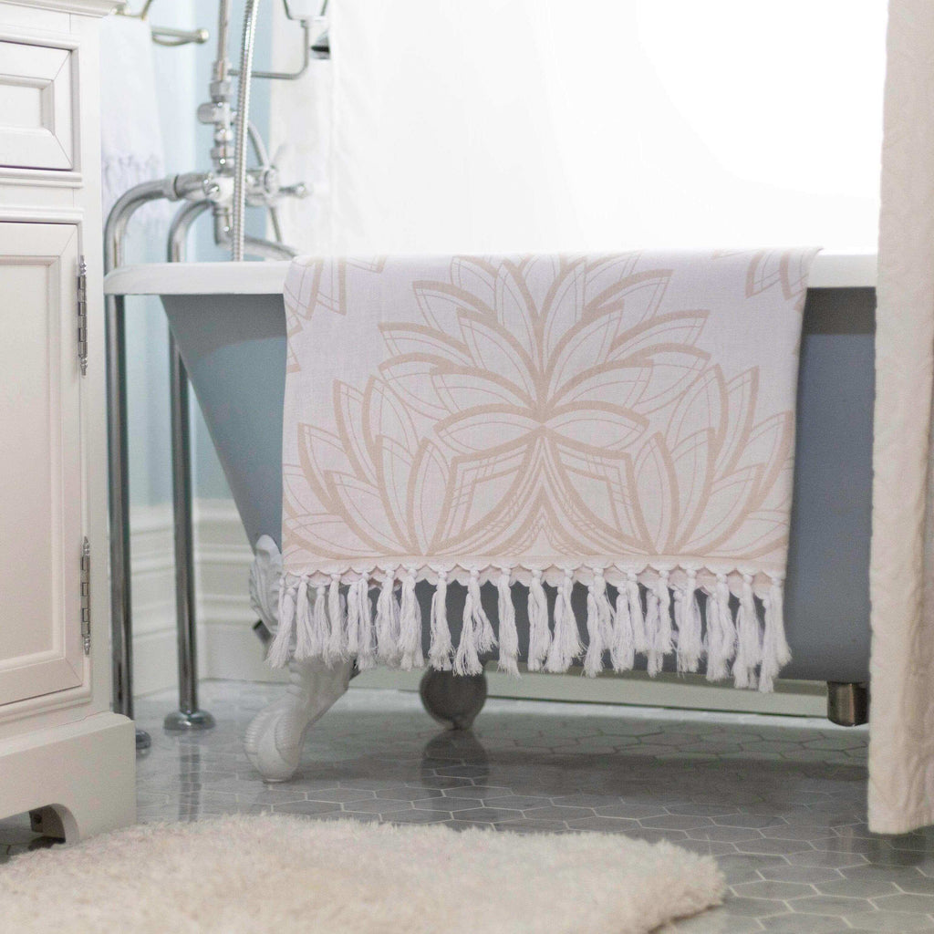 Turkish Towels Canada | Body Towel | Oat + White