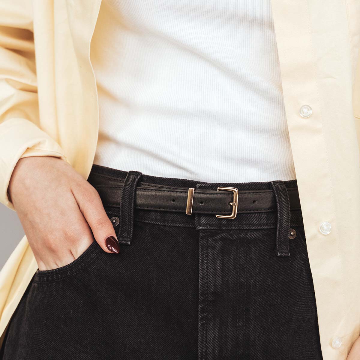 The Trouser Belt Gold Black
