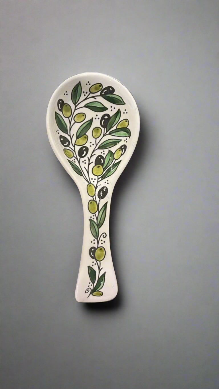Handcrafted Ceramic Spoon Rest – Wide Mouth Size | Multiple Patterns