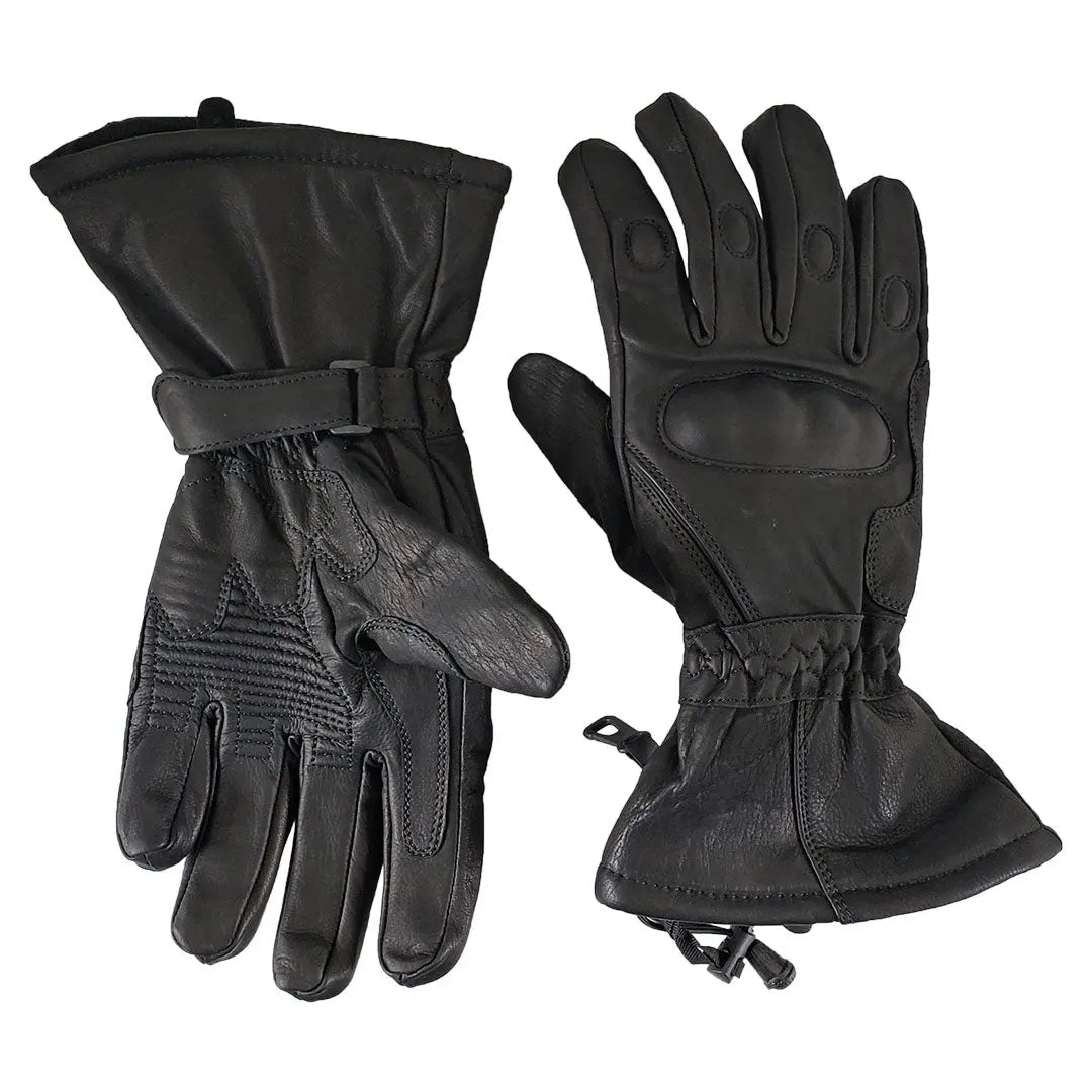Gants de moto en cuir à manchette blindée pour hommes Open Road