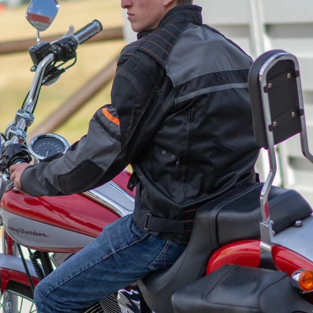 Open Road Men's Armored Textile Motorcycle Jacket