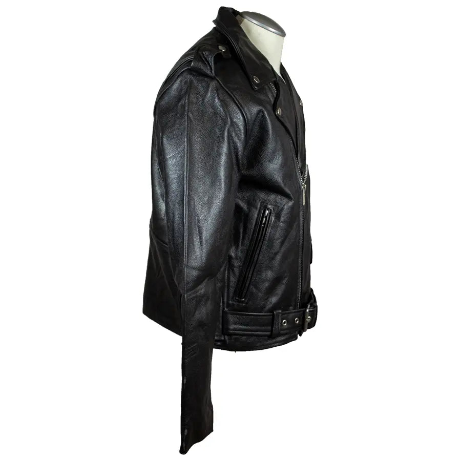 Open Road Men's Classic Leather Motorcycle Jacket