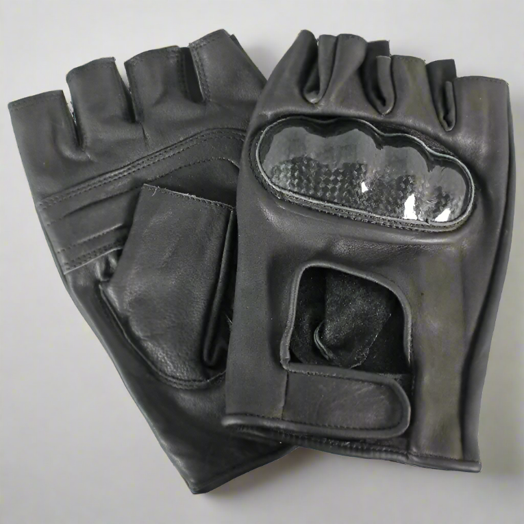 Gants de moto en cuir sans doigts pour hommes Open Road