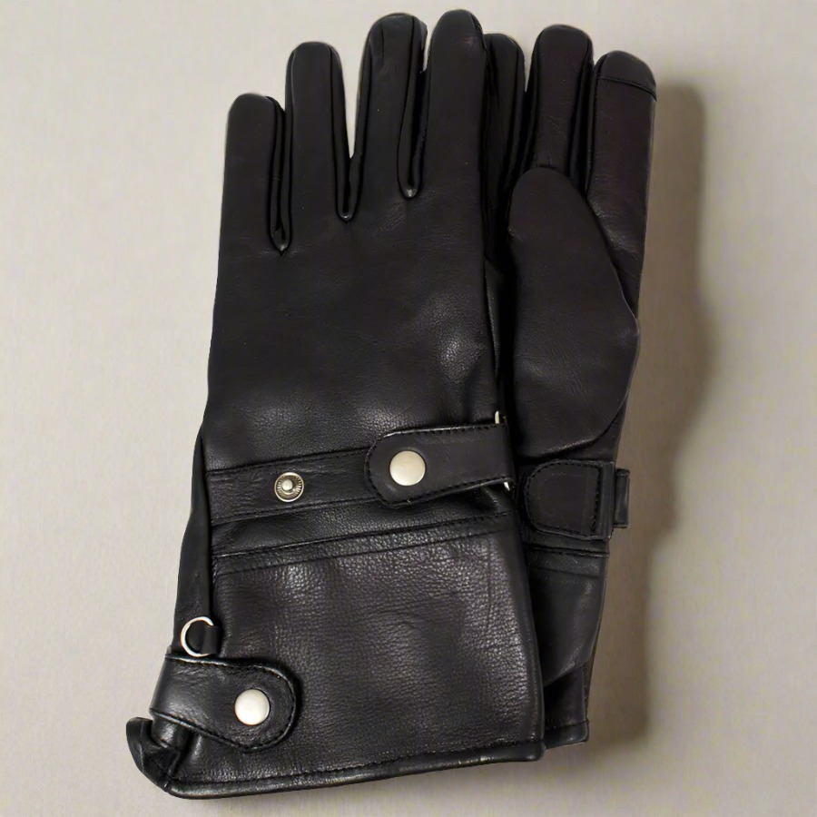 Gants de moto en cuir pour hommes Open Road