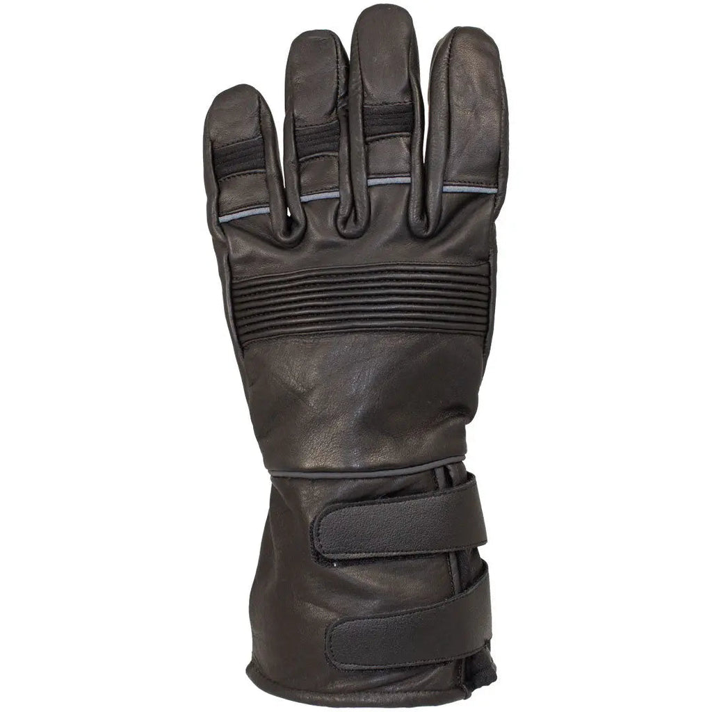 Gantelet de moto en cuir pour homme Open Road avec bordure réfléchissante