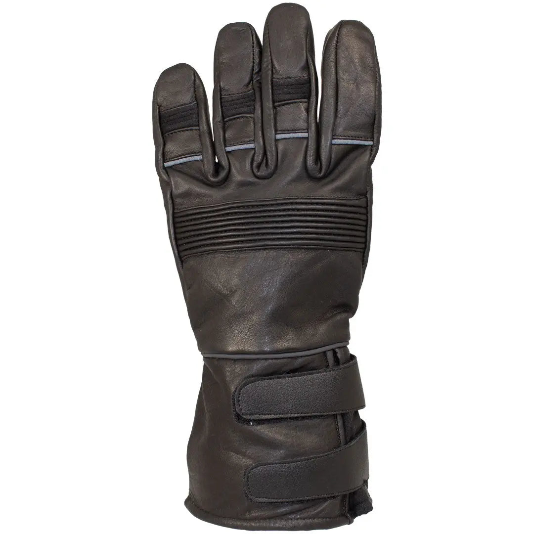 Gantelet de moto en cuir pour homme Open Road avec bordure réfléchissante