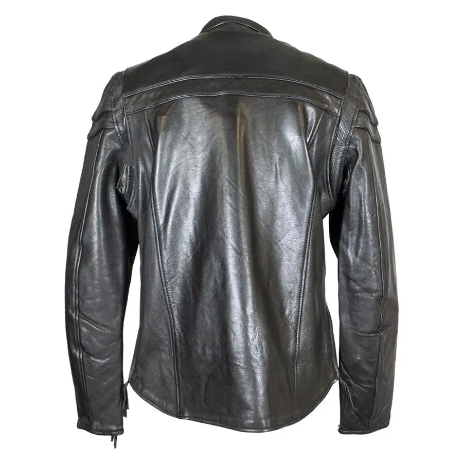 Open Road Men's Maverick Leather Motorcycle Jacket