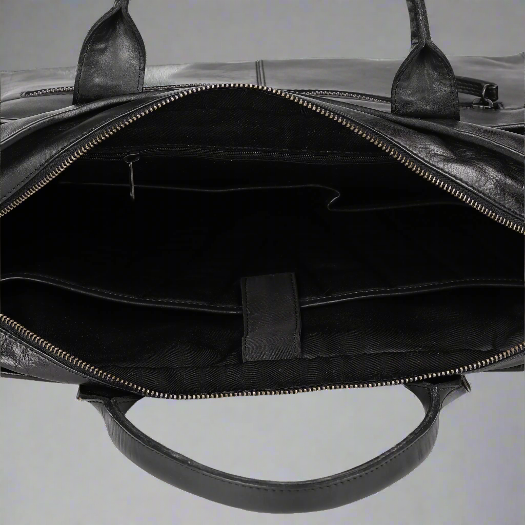 Sacoche en cuir pour ordinateur portable BOL/Open Road à deux poignées