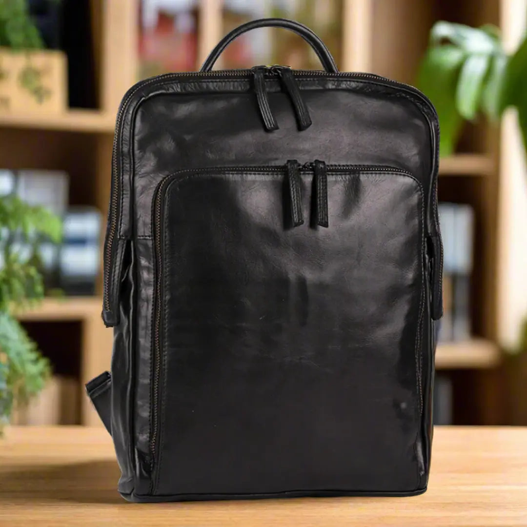 Sac à dos en cuir réglable à deux bretelles MET