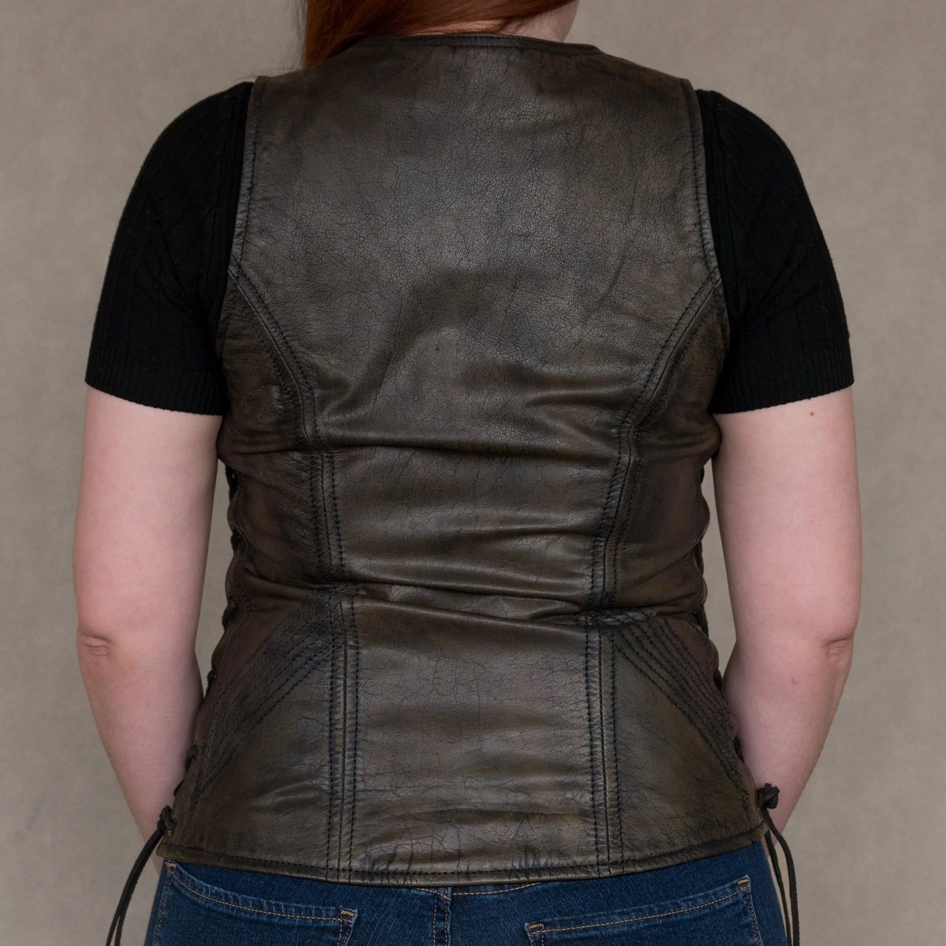 Open Road Women's Distressed Brown Vest