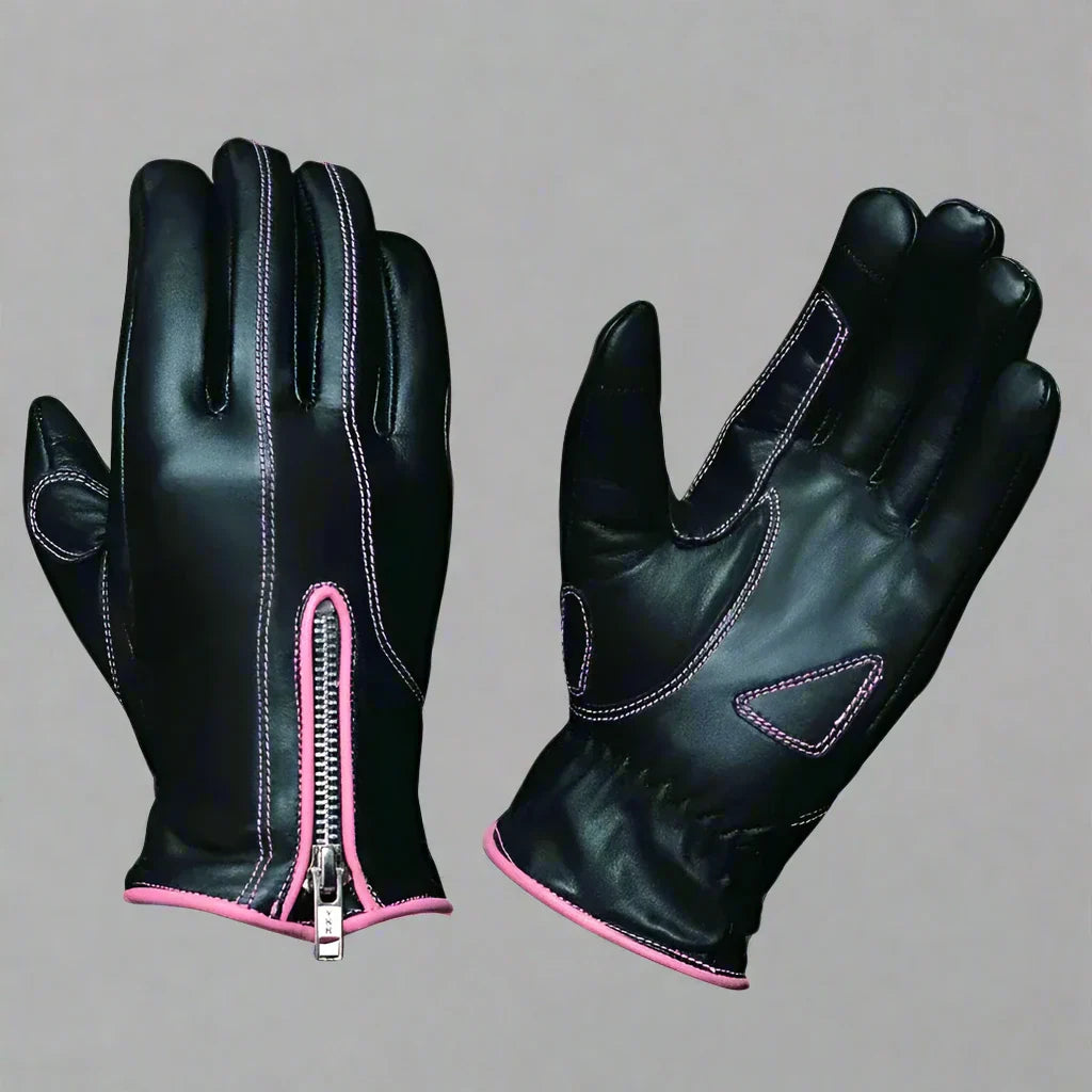 Gants de moto en cuir pour femmes Open Road