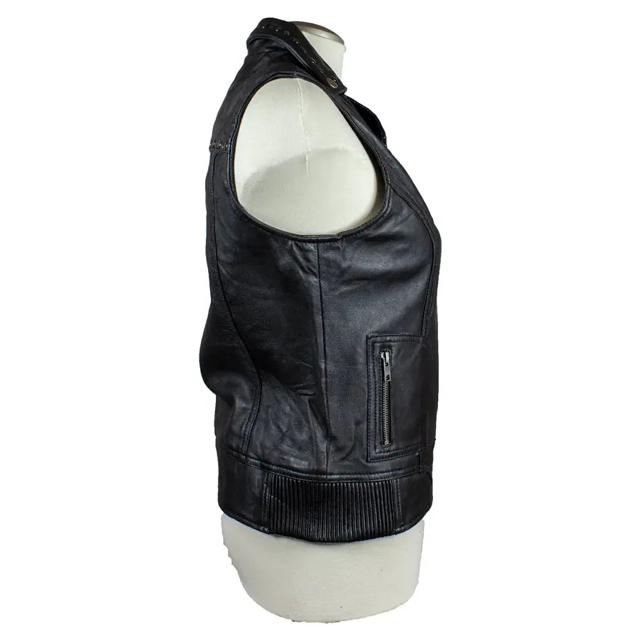 Gilet en cuir clouté pour femme Open Road