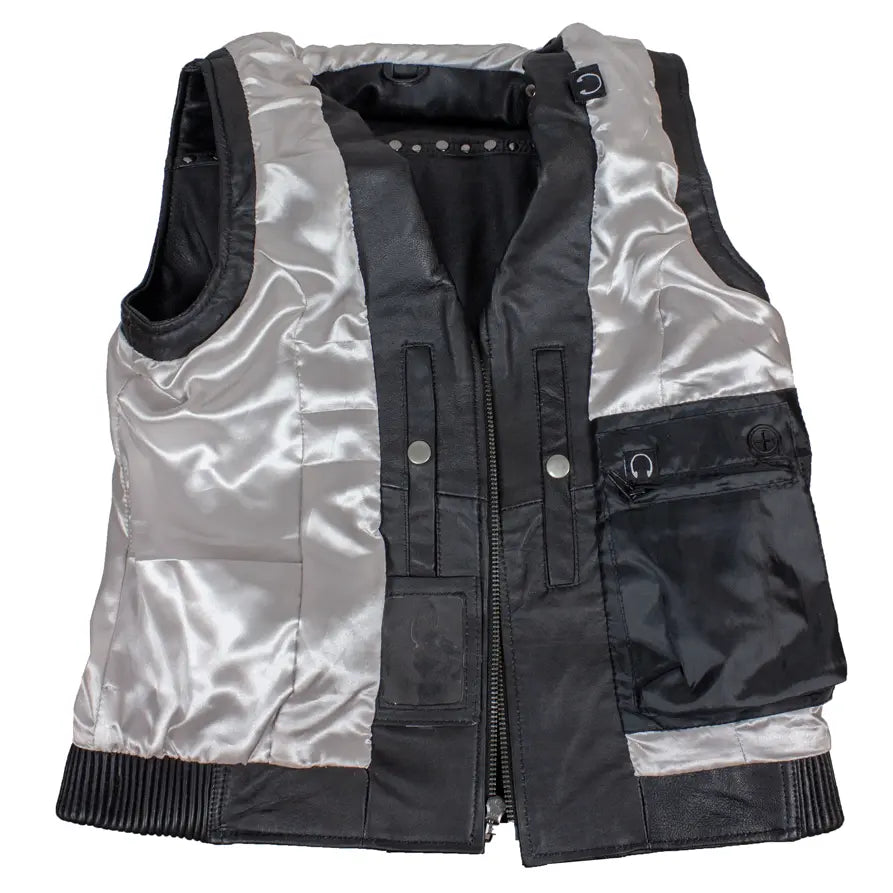 Gilet en cuir clouté pour femme Open Road
