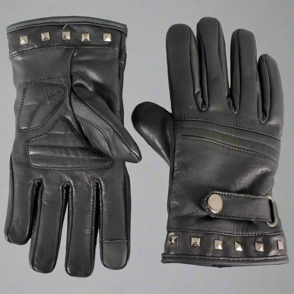 Gants de moto en cuir pour femmes Open Road, à bouts tactiles