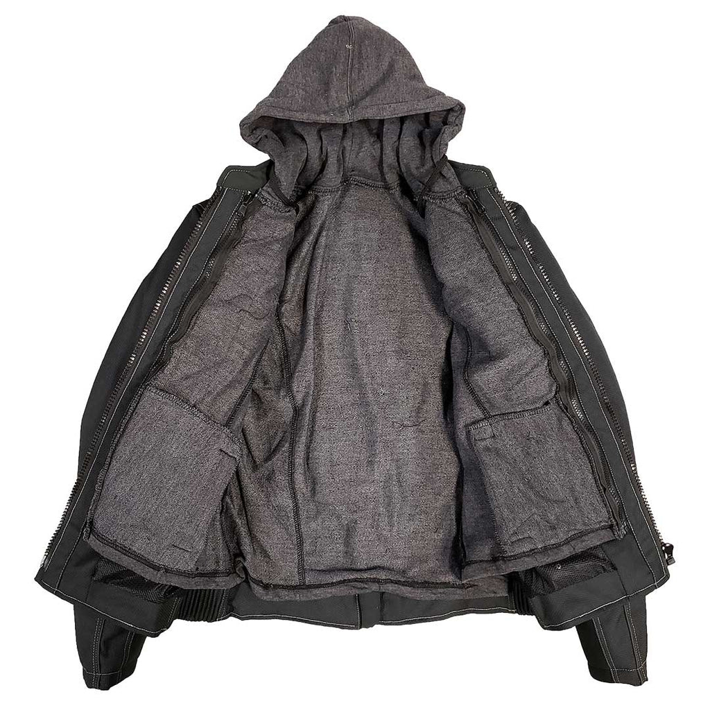 Veste de moto en textile réfléchissant à capuche zippée pour femme Open Road