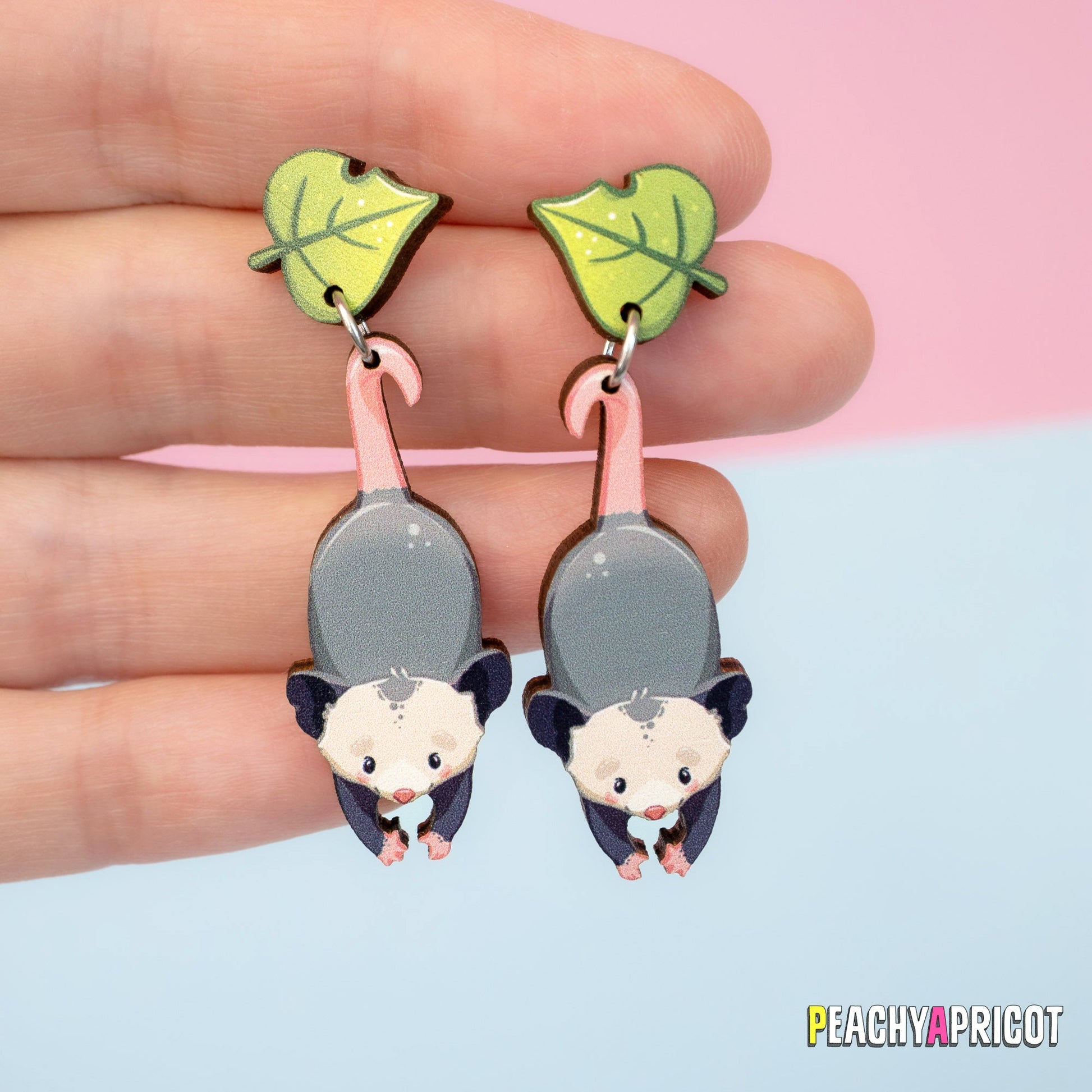 Boucles d'oreilles pendantes Opossum