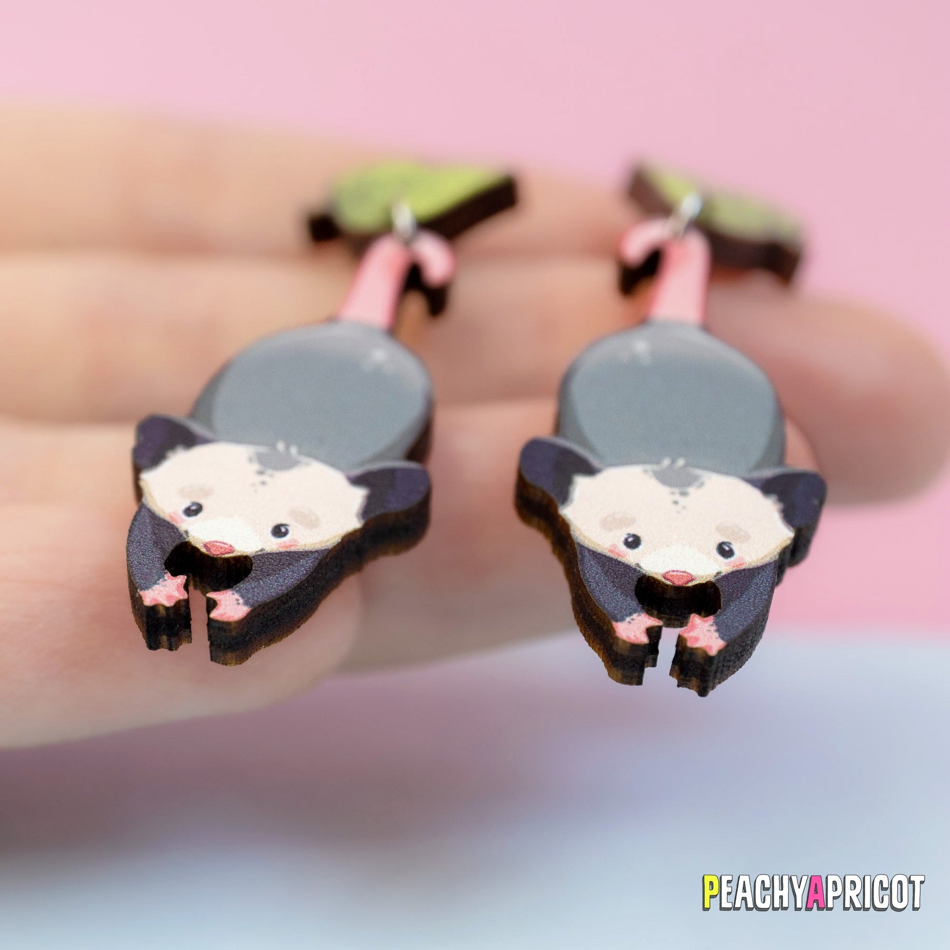 Boucles d'oreilles pendantes Opossum
