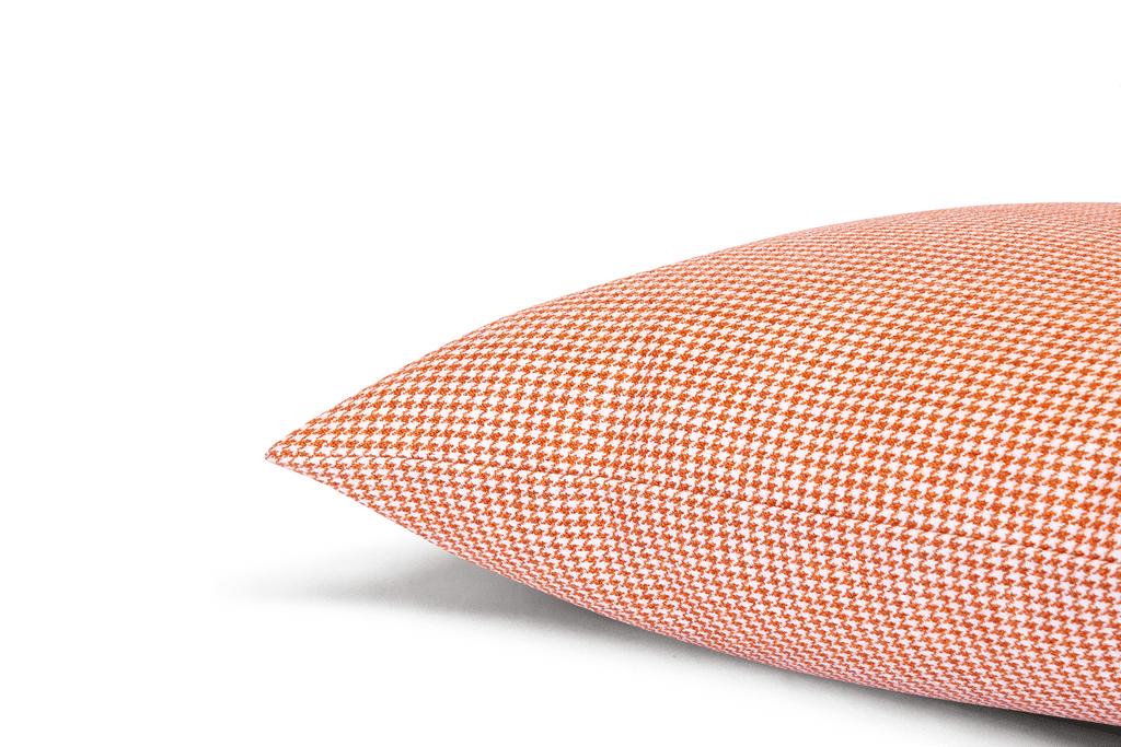 Housse de coussin à motif pied-de-poule Koi