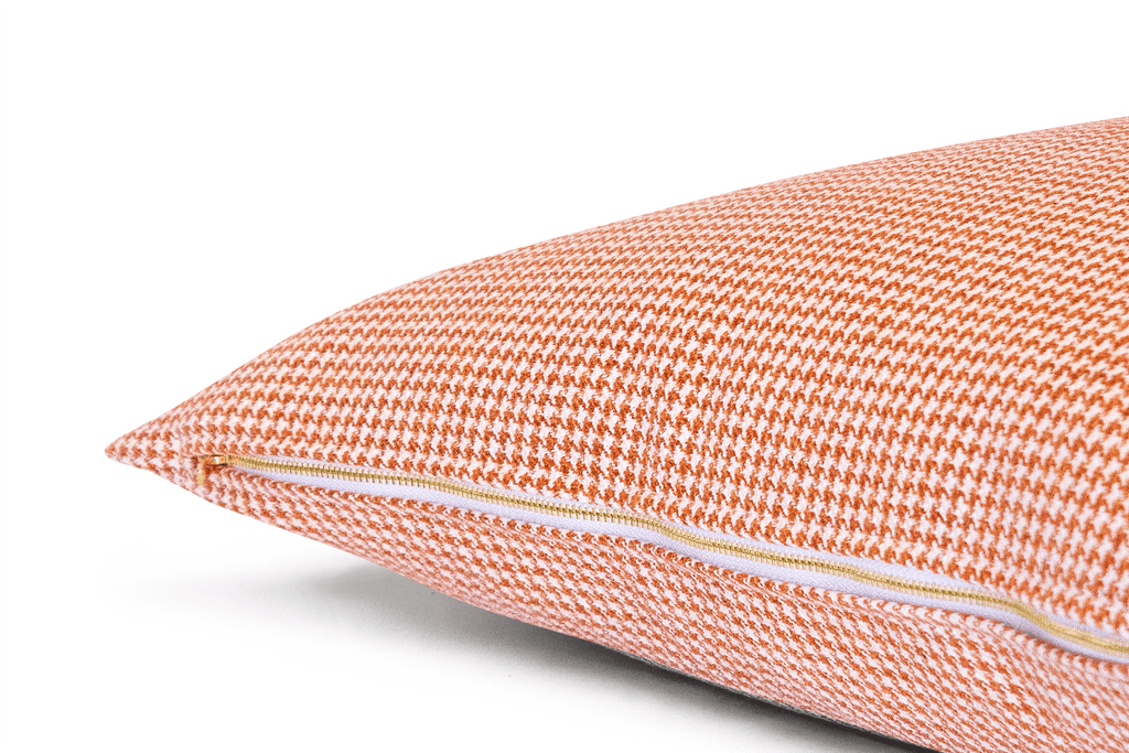 Housse de coussin à motif pied-de-poule Koi