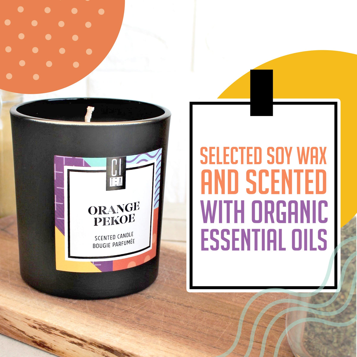Orange Pekoe Soy Wax Candle - Sage & Driftwood - 8 oz