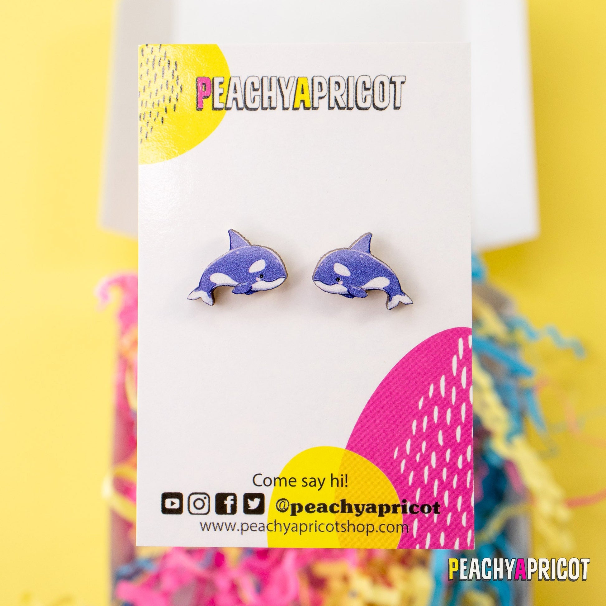 Boucles d'oreilles à tige en forme d'orque