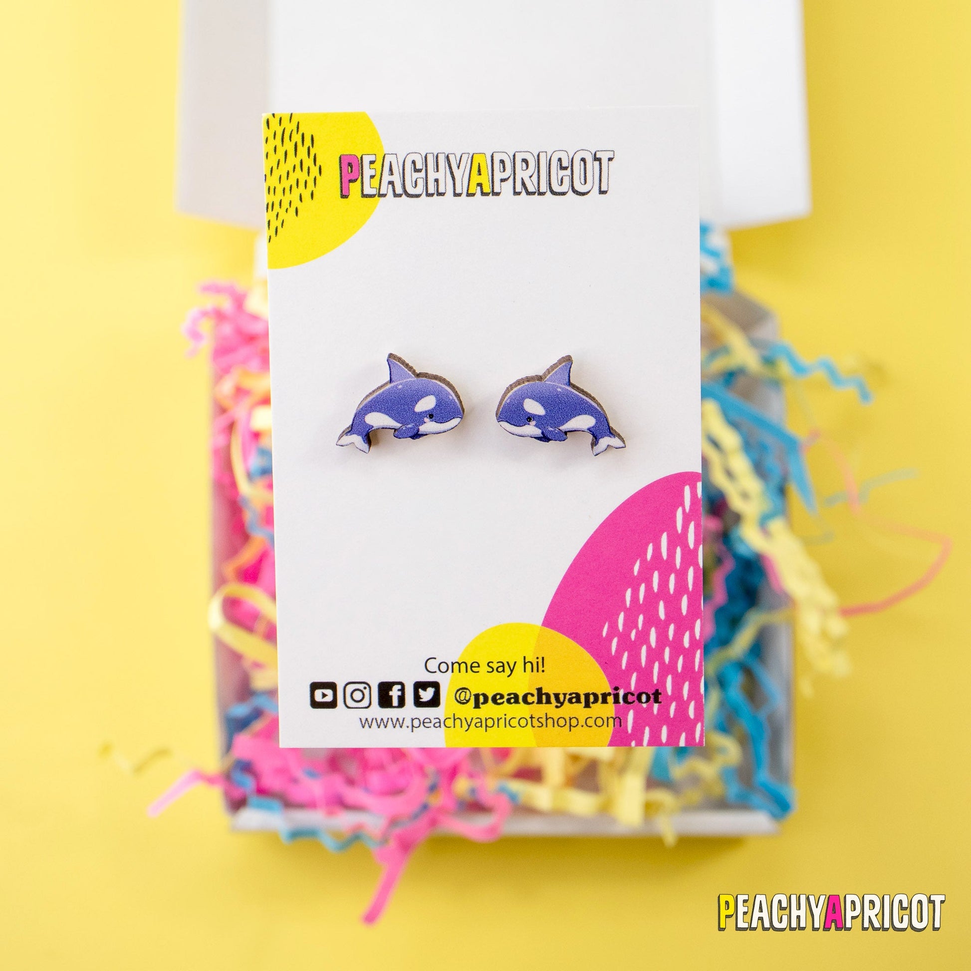 Boucles d'oreilles à tige en forme d'orque