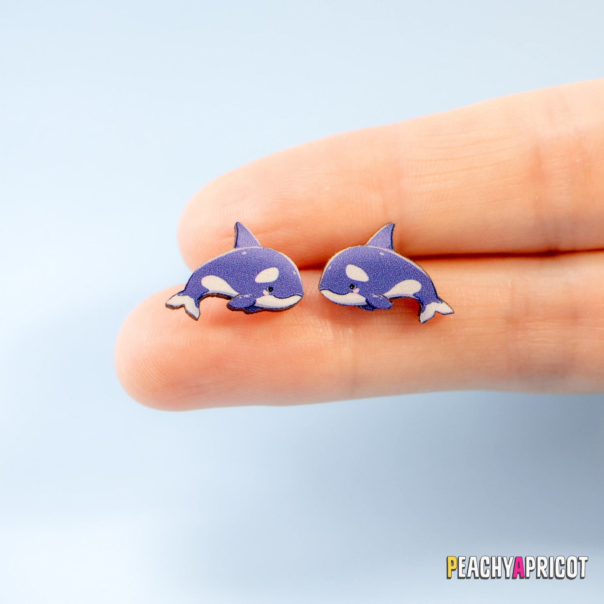 Boucles d'oreilles à tige en forme d'orque