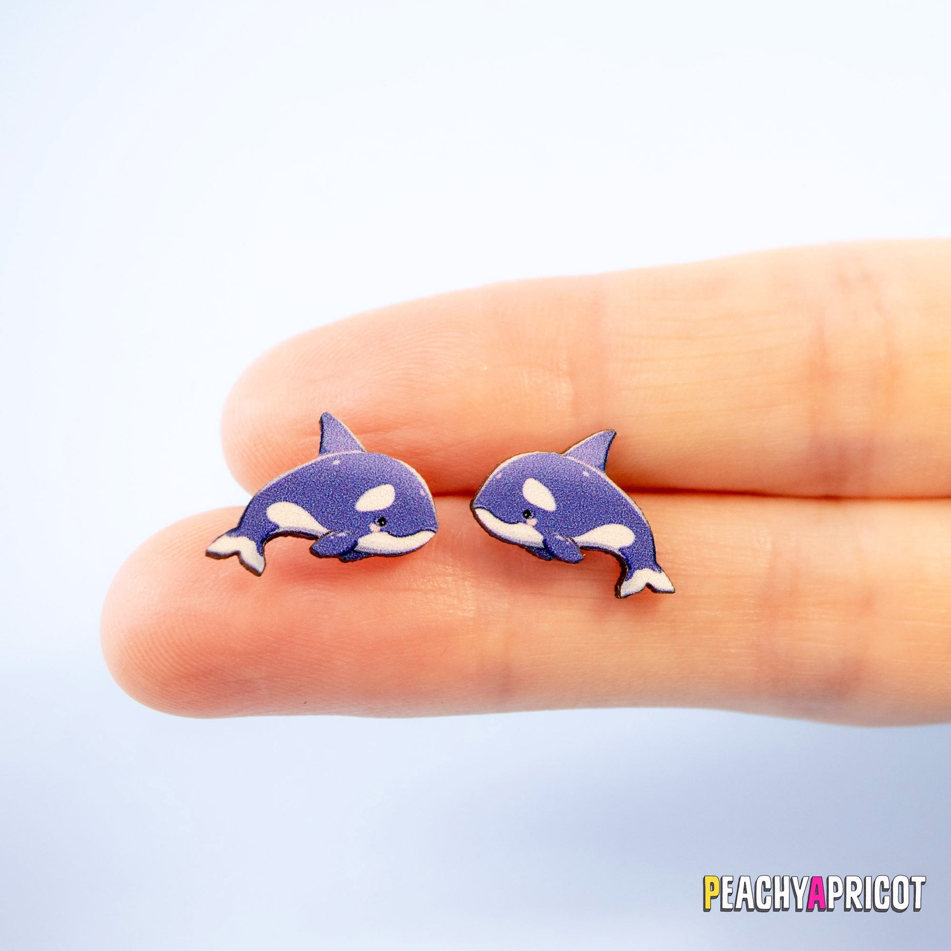 Boucles d'oreilles à tige en forme d'orque