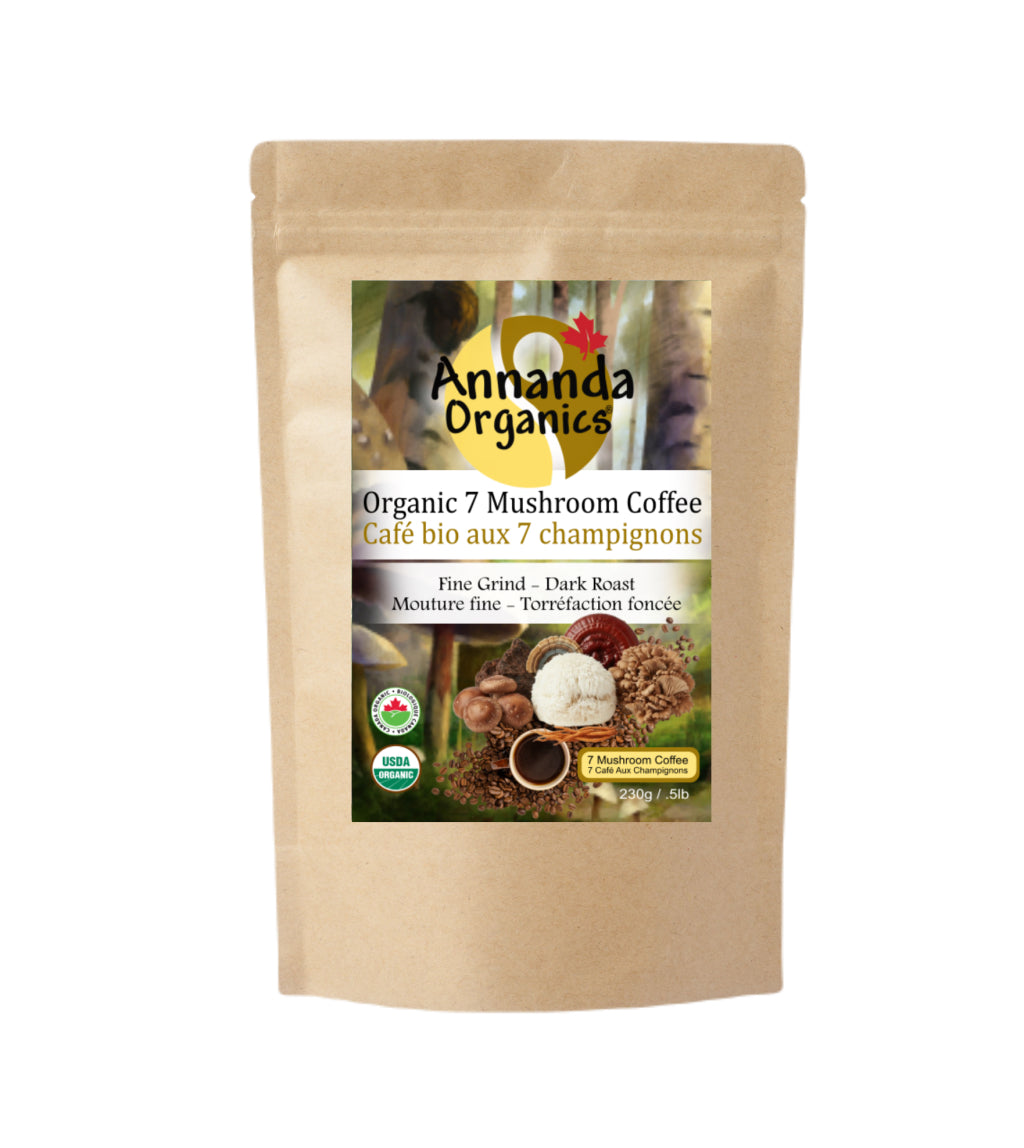 Organic 7 Mushroom Coffee - Sumatra Dark Roast