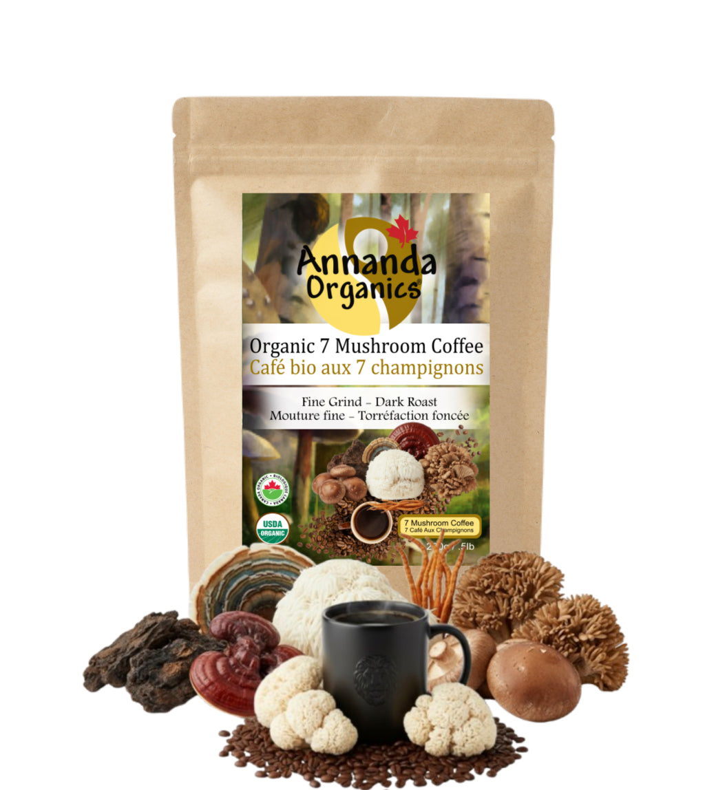 Organic 7 Mushroom Coffee - Sumatra Dark Roast