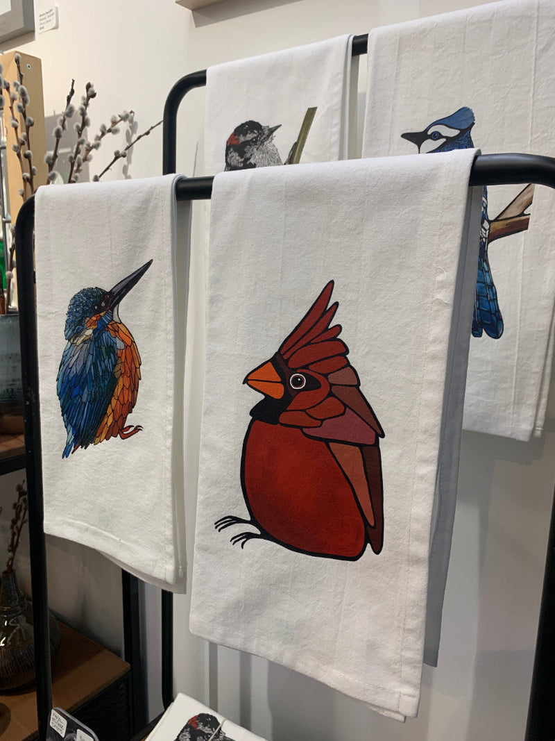 Flour Sack Tea Towel - 100% Organic Cotton - Kingfisher