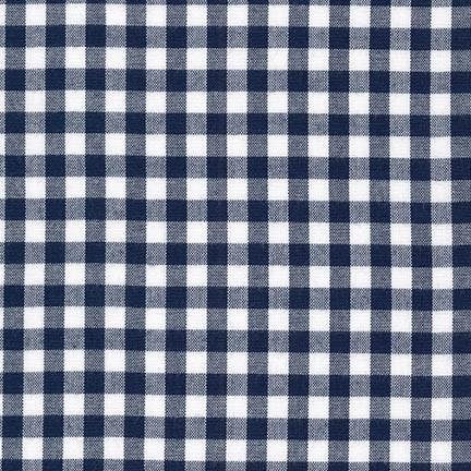 Carolina Gingham, 1/4 pouce, bleu marine, 1/4 yard