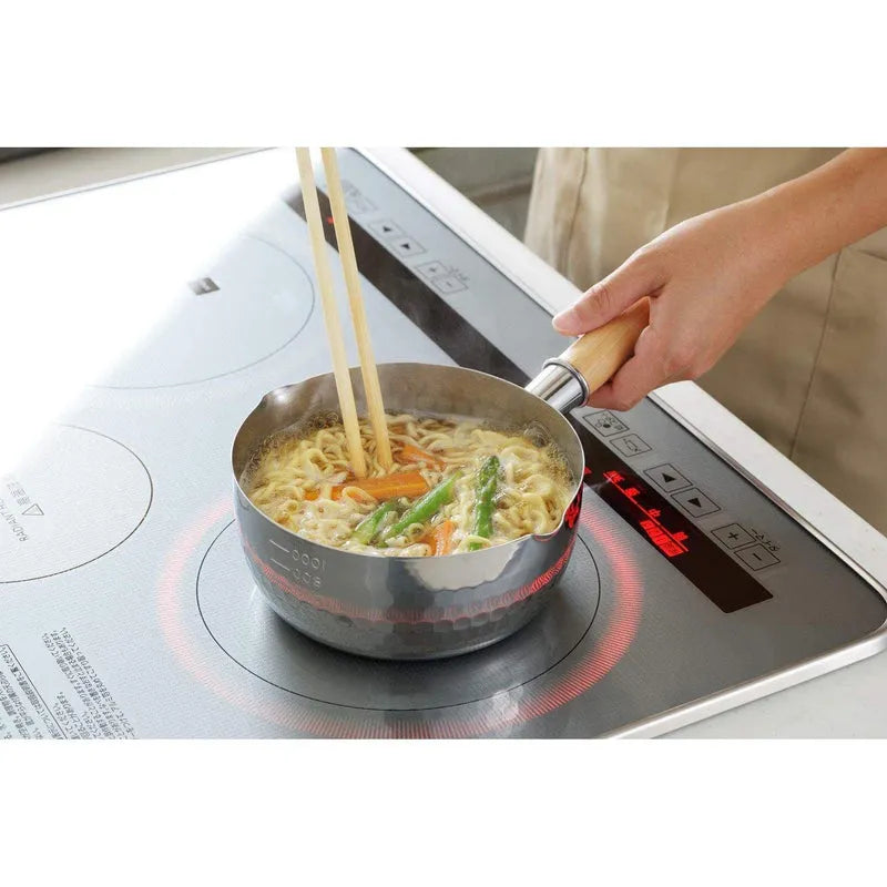Casserole Yoshikawa Yukihira 16 cm – Marmite en acier inoxydable | Fabriquée au Japon