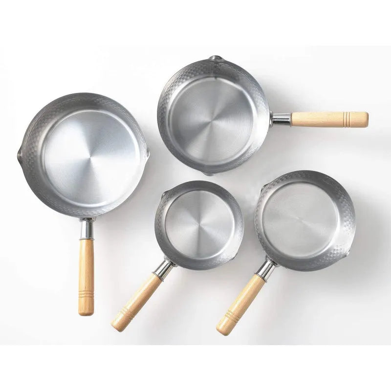 Casserole Yoshikawa Yukihira 24 cm | 3,6 L | Acier inoxydable | Poignée en bois
