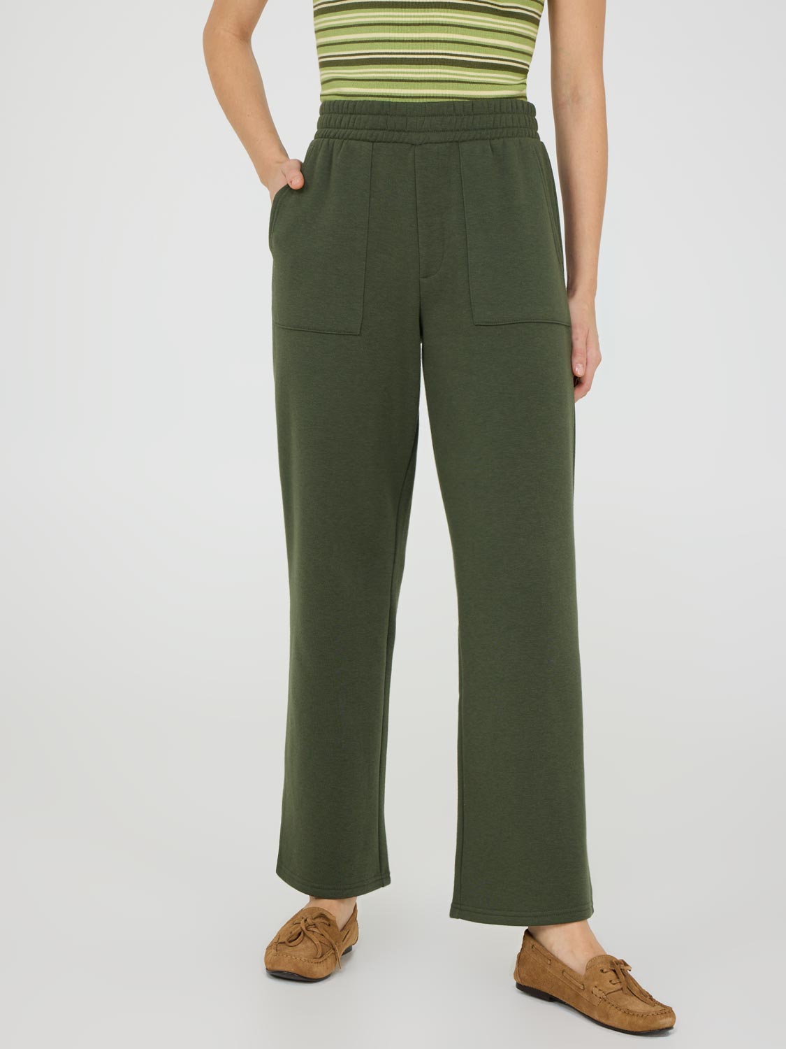 Pantalon polaire à jambes larges