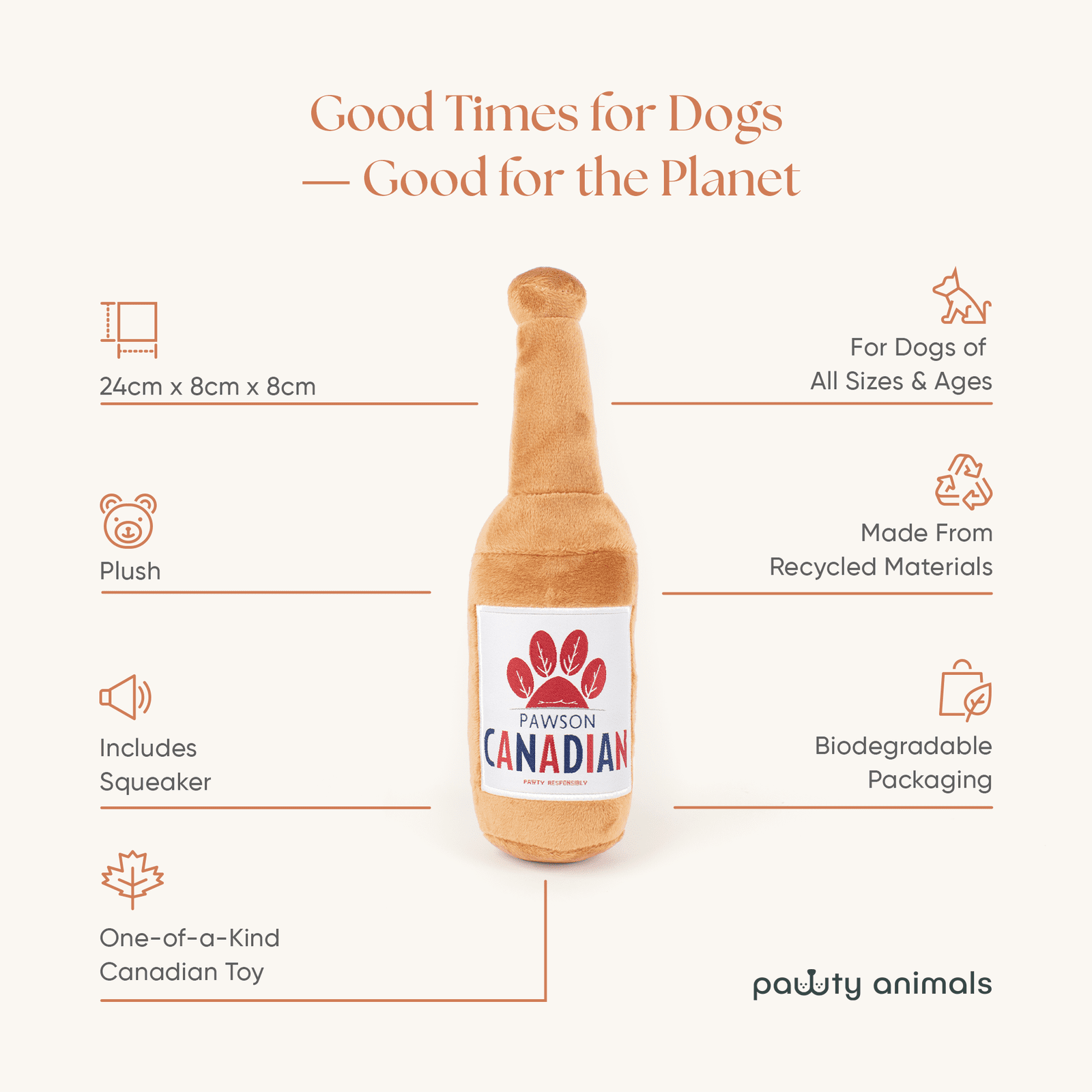 Jouet pour chien canadien Pawson