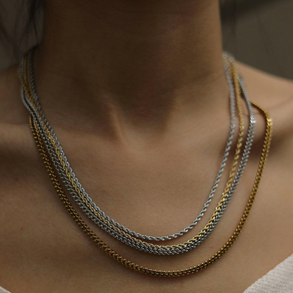 FARAH 24": Cuban Link Silver Chain Necklace