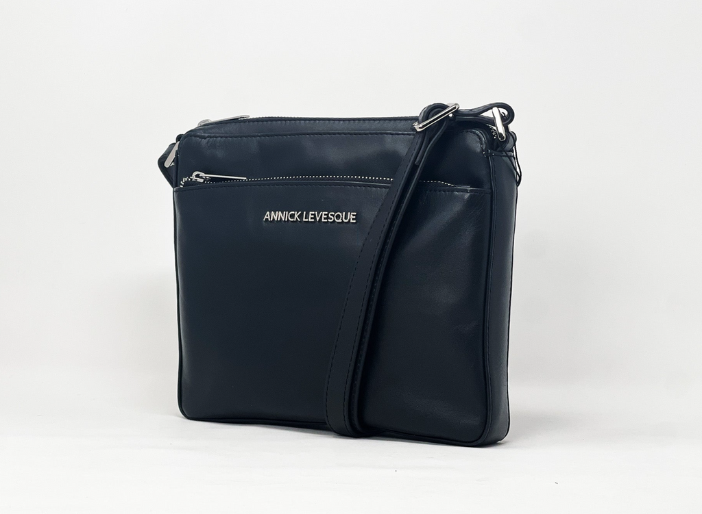 Black Leather Shoulder Bag | Gisèle Petit - PREORDER