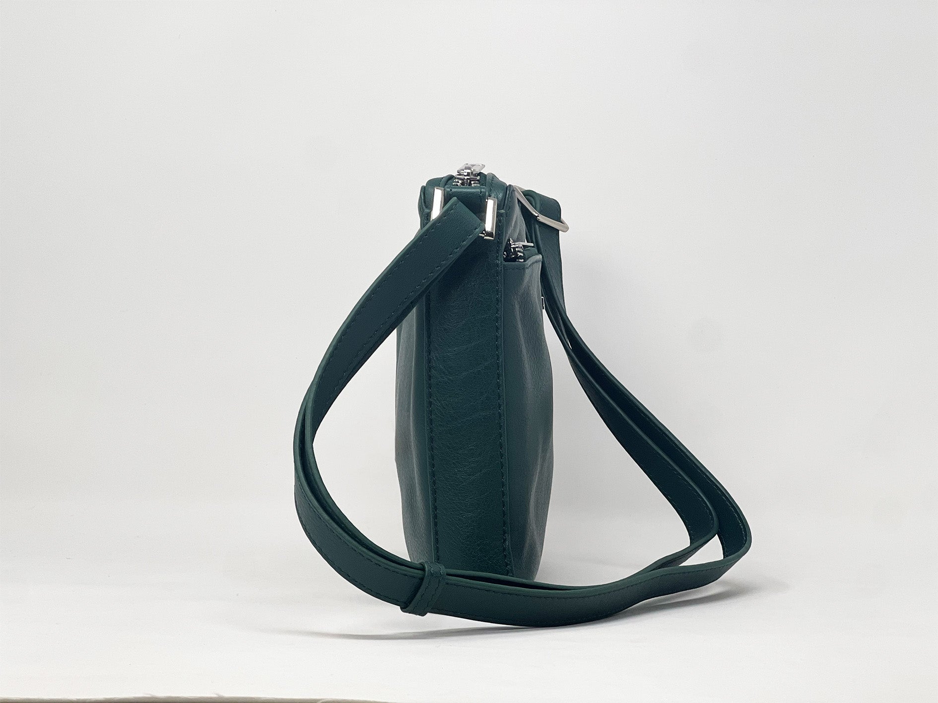 Crossbody Bag, Dark Green Pouch | Gisèle Petit