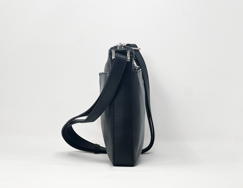 Black Leather Shoulder Bag | Gisèle Petit - PREORDER