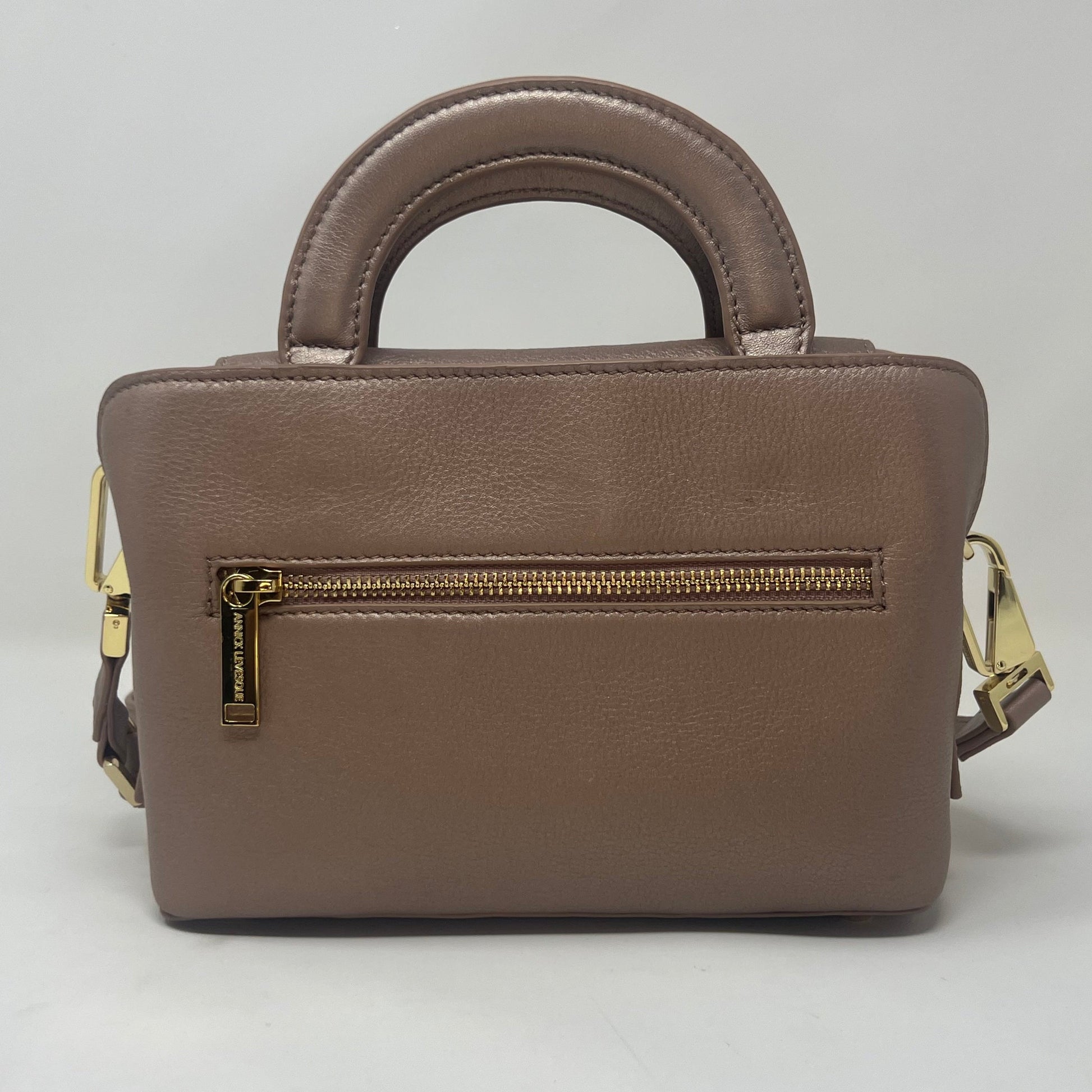 Clarence Leather Handbag, Two-in-One, Rose Platinum