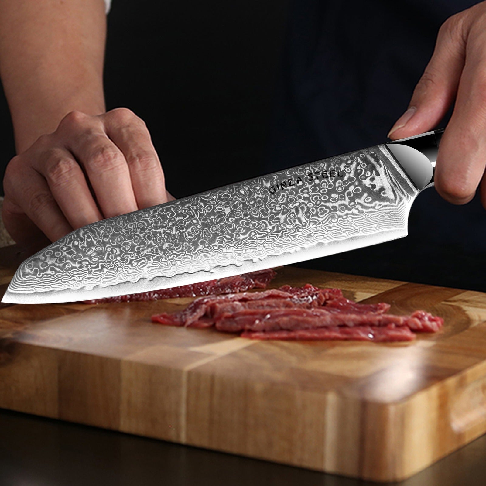 HAGAKURE 20 | Japanese Santoku Knife 8" - 67 Layer VG10 Steel