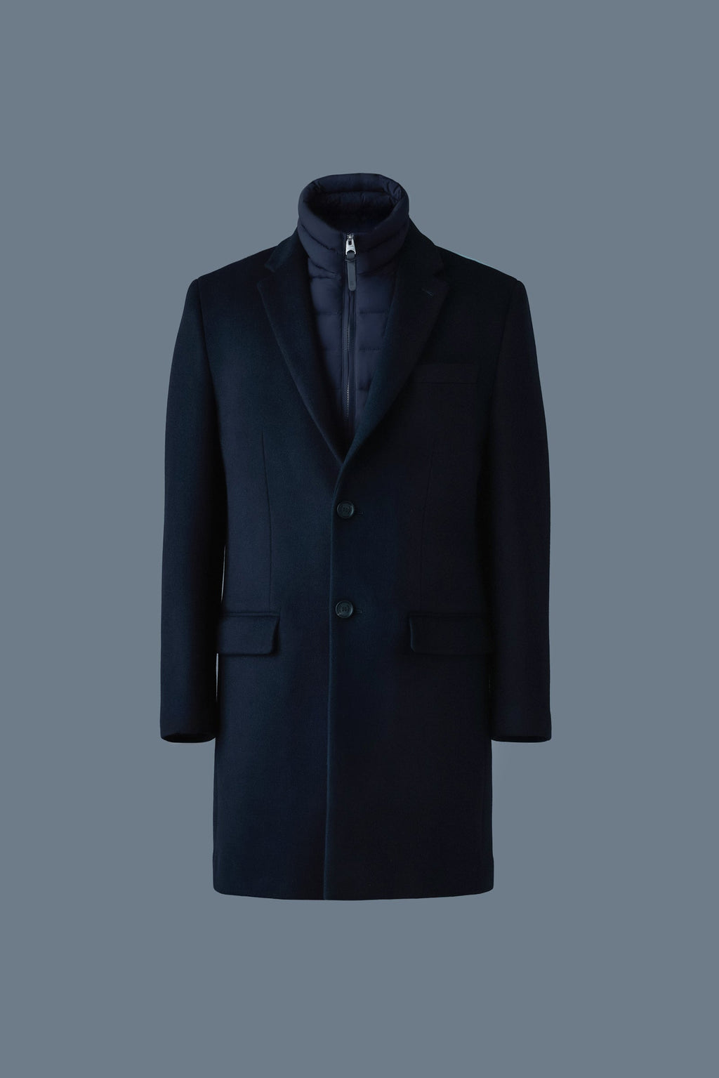 SKAI-SLB 3-in-1 wool coat with removable down liner