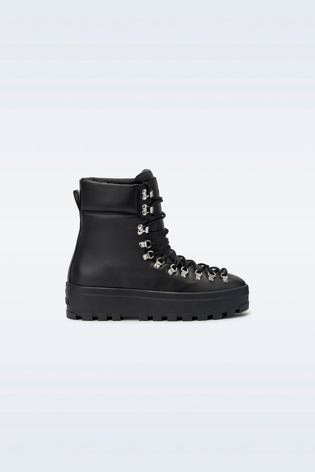BAIN-M Leather mid-calf lace-up boots